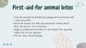 First-aid for animal  bites 9 puslapis