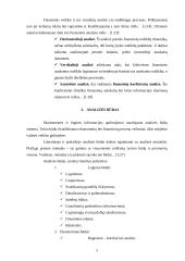 Finansinės analizės būdai ir jų praktinis taikymas kontroliuojant bei vertinant įmonės veiklą 5 puslapis
