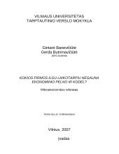 Firmos ilgu laikotarpiu negaunančios ekonominio pelno