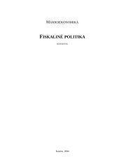 Vyriausybės vykdoma fiskalinė politika