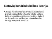 Lietuvių kalbos istorija - skaidrės 2 puslapis