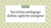 Socialinio pedagogo darbas ugdymo įstaigose