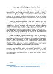 Advantages and Disadvantages of a Paperless Office