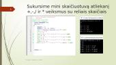 Tiesiniai algoritmai. C++ programavimo pagrindai 10 puslapis