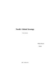 Global Strategy: Nestlé