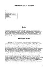Globalinės ekologijos problemos 1 puslapis