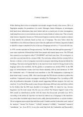 Forensic Linguistics