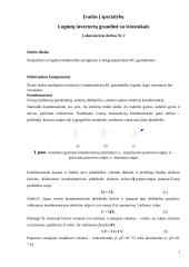 Loginių inverterių grandinė su šviestukais