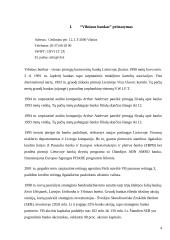 Įmonės aprašymas: AB "Vilniaus bankas" 2 puslapis