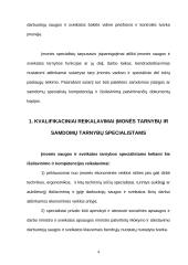 Įmonės darbuotojų saugos ir sveikatos tarnybos specialisto veikla įmonėje 4 puslapis
