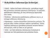 Reikalavimai informacijai, kokybiška informacija ir jos požymiai 5 puslapis