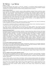 El Nino - La Nina reiškiniai