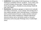 Mindaugas – Lietuvos vienytojas. Kodėl Mindaugą galima vadinti prieštaringu charakteriu? 8 puslapis