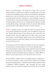 Inflation or deflation?