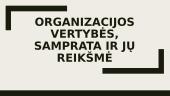 Vertybės organizacijoje