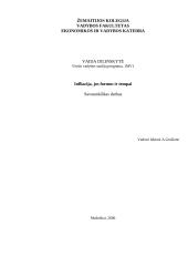 Infliacija, jos formos ir tempai