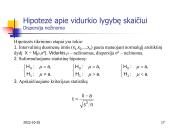 Hipotezių tikrinimas vienai imčiai 16 puslapis