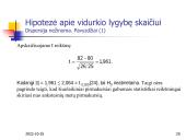 Hipotezių tikrinimas vienai imčiai 19 puslapis