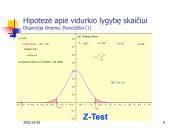 Hipotezių tikrinimas vienai imčiai 9 puslapis
