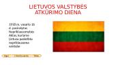 Lietuvos valstybinės šventės (pristatymas) 3 puslapis