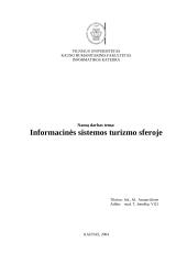 Informacinės sistemos turizmo sferoje