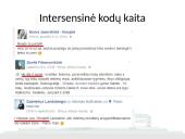 Grafologinė kodų kaita socialiniame tinkle Facebook 3 puslapis