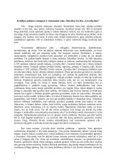 Kalbėjimas. Kritiškas požiūris į žmogaus ir visuomenės ydas. Džordžas Orvelas „Gyvulių ūkis“