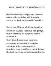 Pirmosios lietuvių politinės partijos