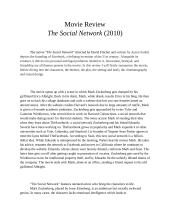 Movie review: The Social Network (2010)