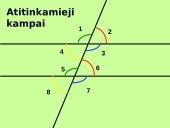 Kampai, gauti dvi tieses perkirtus trečiąja 13 puslapis