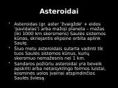Asteroidai, kometos, meteoroidai, meteorai, meteoritai