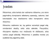 Rikiavimo algoritmai 2 puslapis