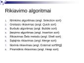 Rikiavimo algoritmai 3 puslapis
