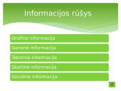 Informacijos rūšys. Veiksmai su informacija 6 puslapis
