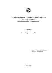 Kontrolės proceso analizė