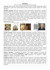 Baroko literatūros lentelė