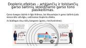 Garso užlinkimas už kliūties. Doplerio efektas 7 puslapis