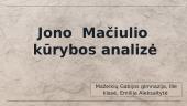 Jono Mačiulio - Maironio kūrybos analizė