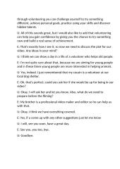 Anglų kalbos dialogas apie savanorystę 2 puslapis