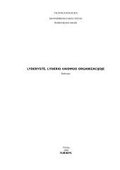 Lyderystė, lyderio vaidmuo organizacijoje