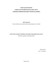 Lietuvoje esančių turizmo agentūrų teikiamos paslaugos