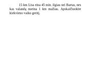 Tekstiniai judėjimo uždaviniai 14 puslapis