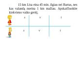 Tekstiniai judėjimo uždaviniai 16 puslapis