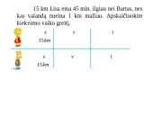 Tekstiniai judėjimo uždaviniai 17 puslapis
