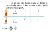 Tekstiniai judėjimo uždaviniai 18 puslapis