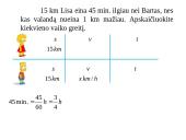 Tekstiniai judėjimo uždaviniai 19 puslapis