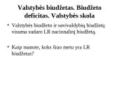 Valstybės vaidmuo rinkos ekonomikoje (skaidrės) 8 puslapis