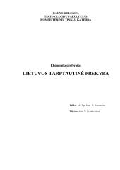 Lietuvos tarptautinė prekyba