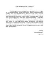 Kodėl Hamletas tragiškas herojus? Pastraipa