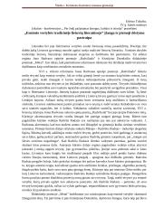 Esminės vertybės tradicinėje lietuvių literatūroje